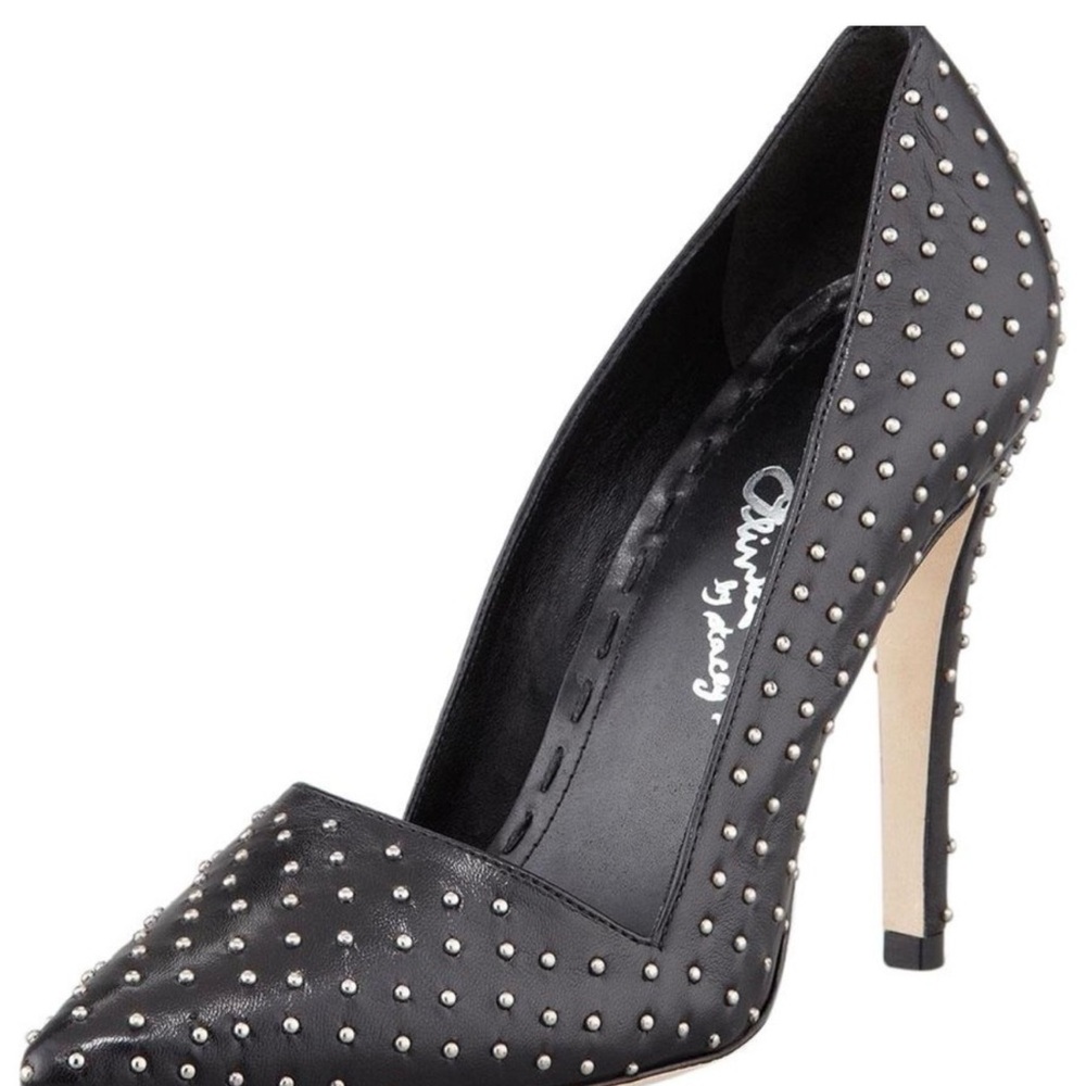 Alice + Olivia Black Studded Heels